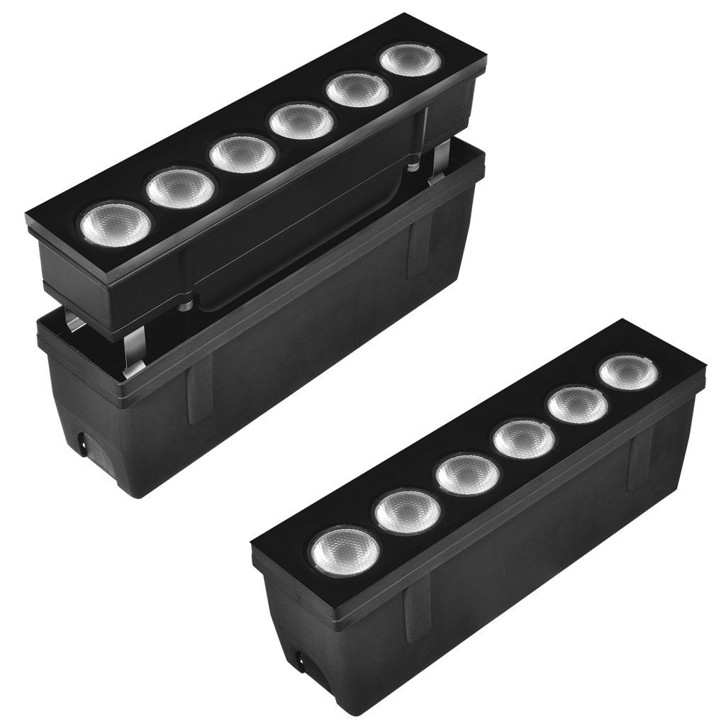 Χωνευτό Φωτιστικό Εδάφους Hydrofloor Linear Led Black 10W 10° 3000K 230V IP67