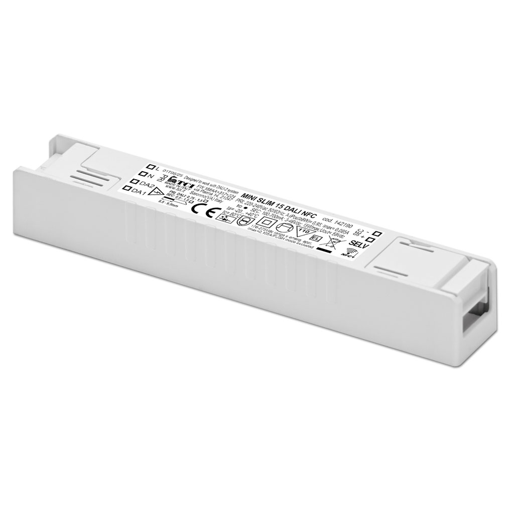 Τροφοδοτικό Led Mini Slim 15 Dali-2 Push NFC 100-700mA 0.3-15W l13.4w2.2h2cm 7 Έτη Εγγύηση,3-46V,
