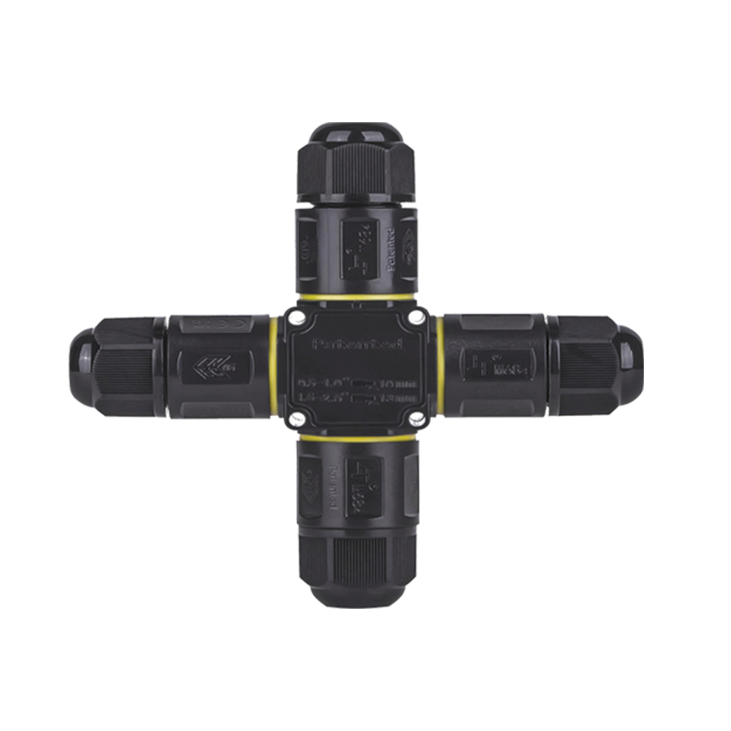 Στεγανός Σύνδεσμος Σταυρός 3x0.5-2.5mm2 IP68 24A M20 Πιστοποίηση ENEC Με Κλέμμα Ταχείας Σύνδεσης