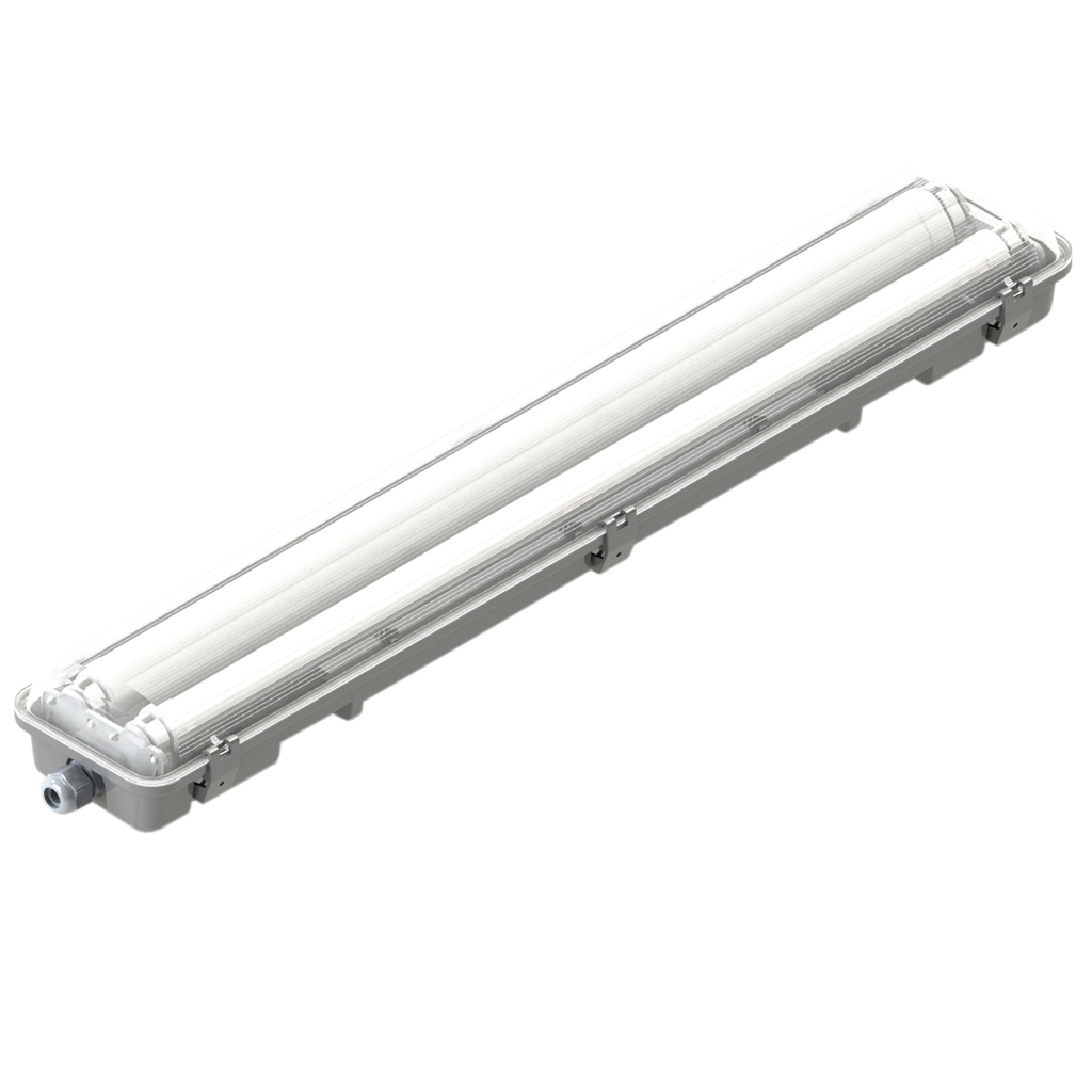 Στεγανό Φωτιστικό 2x120cm T8 LED 1 Άκρου με Ανακλαστήρα IP65,ABS base+PC,1xPG9,230V
