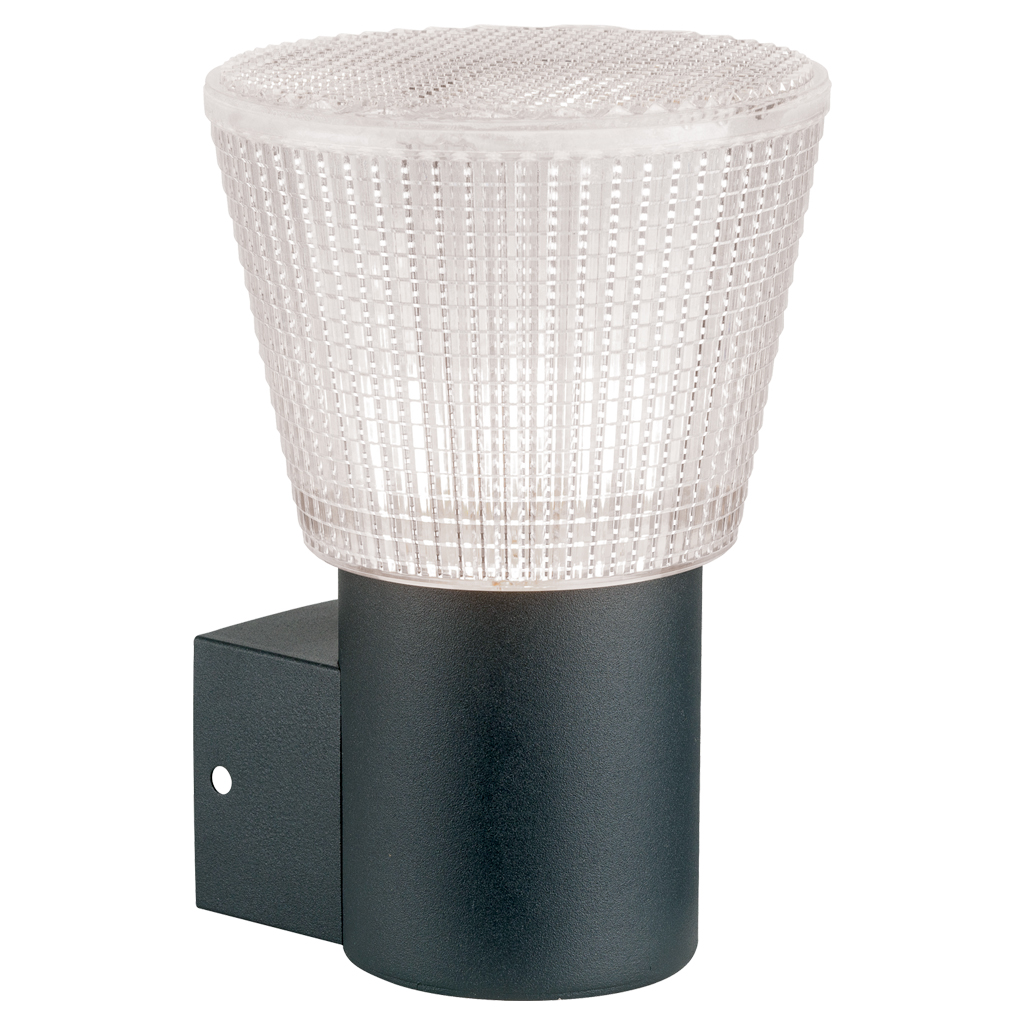 WALL FITTING GEM E27 IP44 BLACK MAX 15W