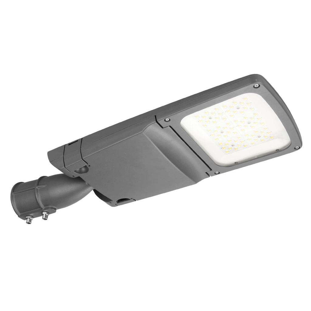 Φωτιστικό Δρόμου Aiolos Band 100W 4000K IP66 Ανθρακί≥10KV,100-277V,7 Έτη, Enec,150x75°,710*325*140mm