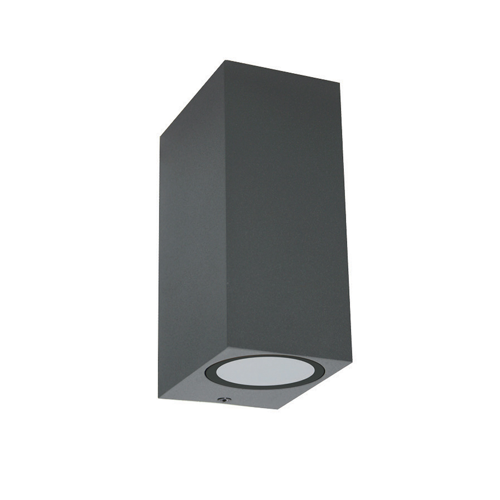 Επίτοιχο Φωτιστικό Hop 2xGU10 IP44 Ανθρακί max40W h15w6.8d9.2cm