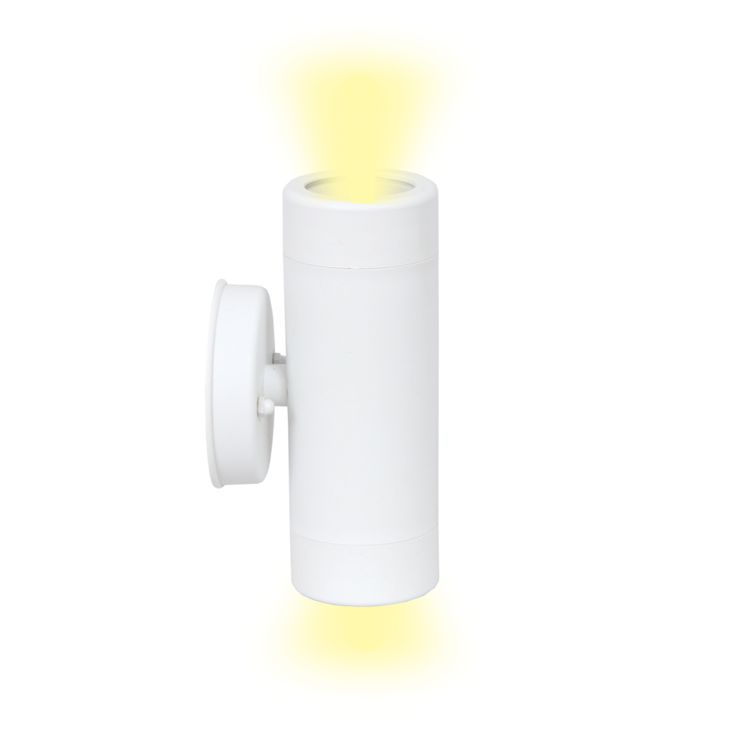 WALL FITTING ROD WHITE 2Χ7W IP44 h15.8d8.8cm