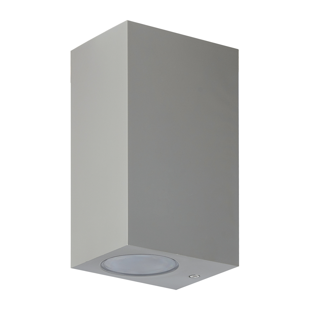Επίτοιχο Φωτιστικό Matrix Ασημί IP44 2xGU10 2x7W h16w7d9.2cm Seaside Class ABS,PC