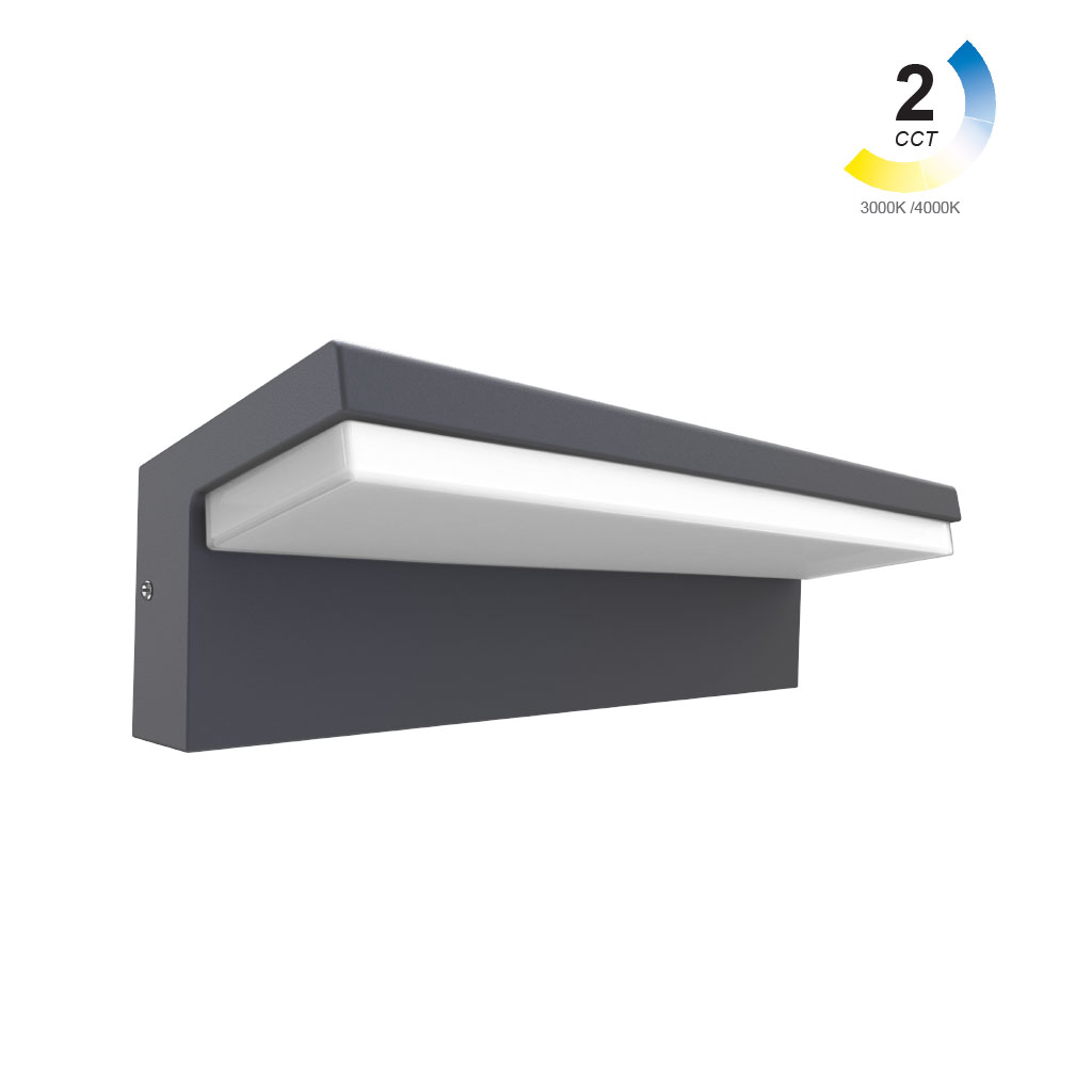 Φωτιστικό Επίτοιχης Τοποθέτησης Primo Led 9W 2CCT 3000-4000K Ανθρακί IP54 l21d8h6.3cm 230V Class I