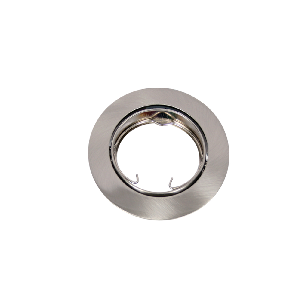 Χωνευτό Σταθερό Φωτιστικό Rol 1  Nickel Mat GU10  h2.2d8cm Κοπή 5.8cm