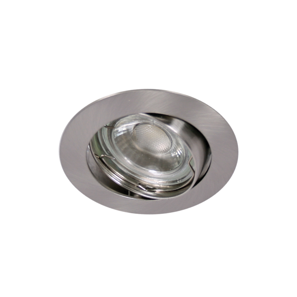 Χωνευτό Κινητό Φωτιστικό Rol 2 GU10 Nickel Ματ d8.3h2.2cm