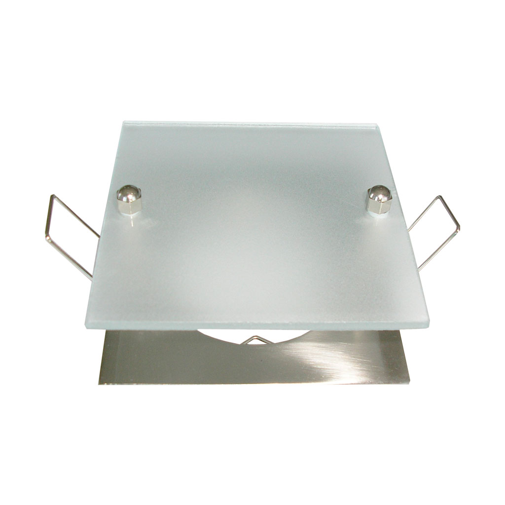 Recessed Downlight XF-149 Nickel Mat With White Glass & Aluminium Gu10 Max 50W d11.9cm Cutout 9.6cm
