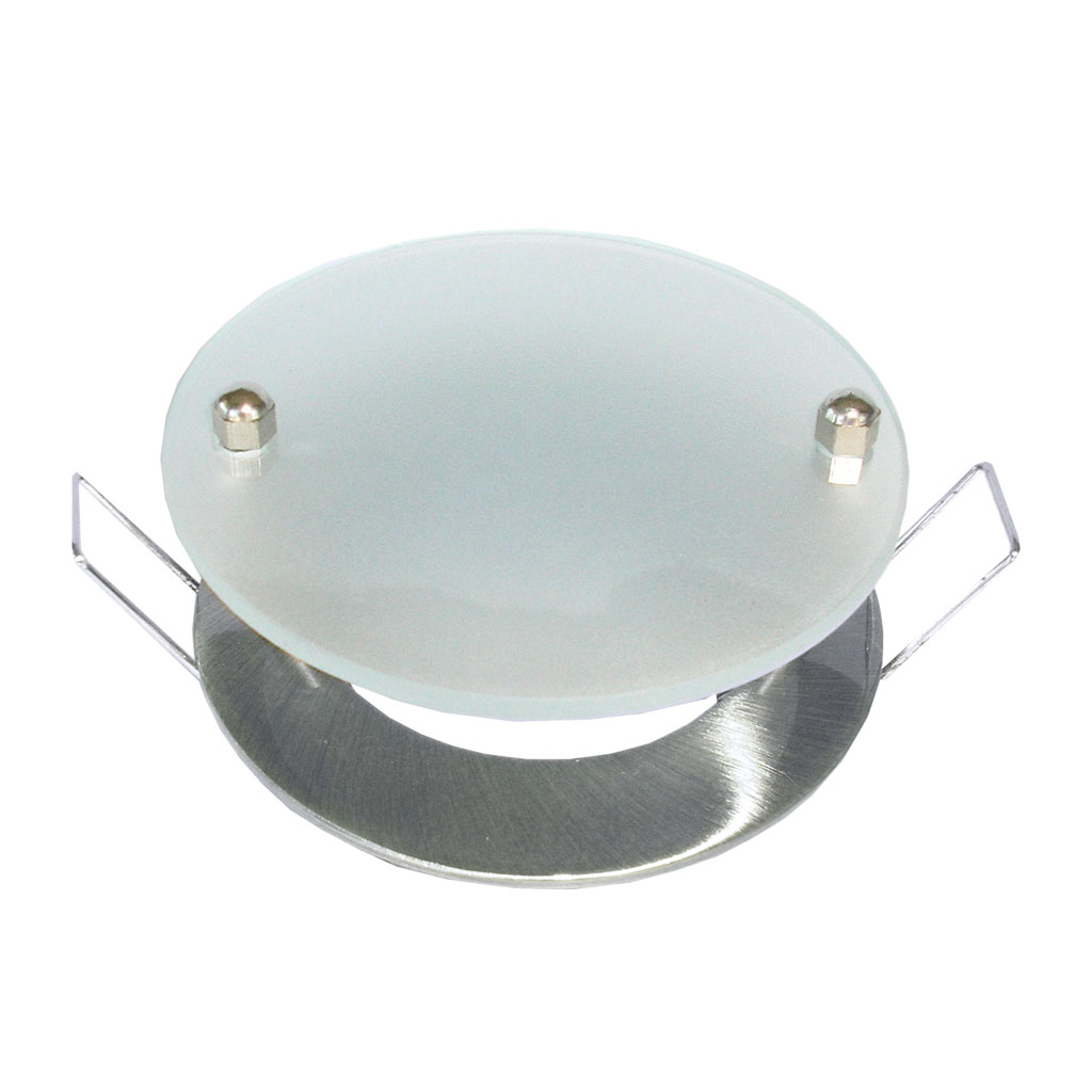 Recessed Downlight XF-150 Nickel Mat With White Glass & Aluminium Gu10 Max 50W d7.9cm Cutout 5.9cm
