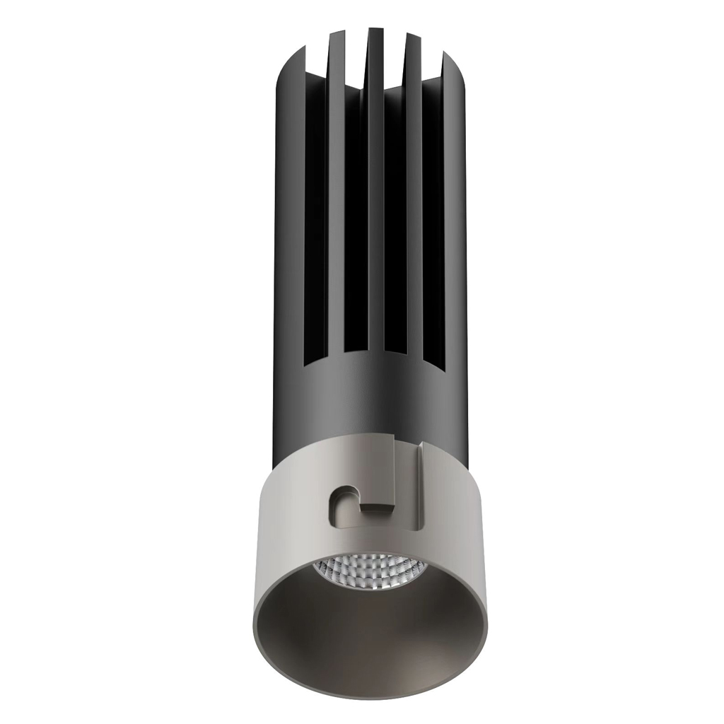 Χωνευτό Φωτιστικό Tera Gun Metal (Electroplated) 6W 3000K 24° CRI>90 150mA 30V  d2.6*h8cm 5έτη εγγύη