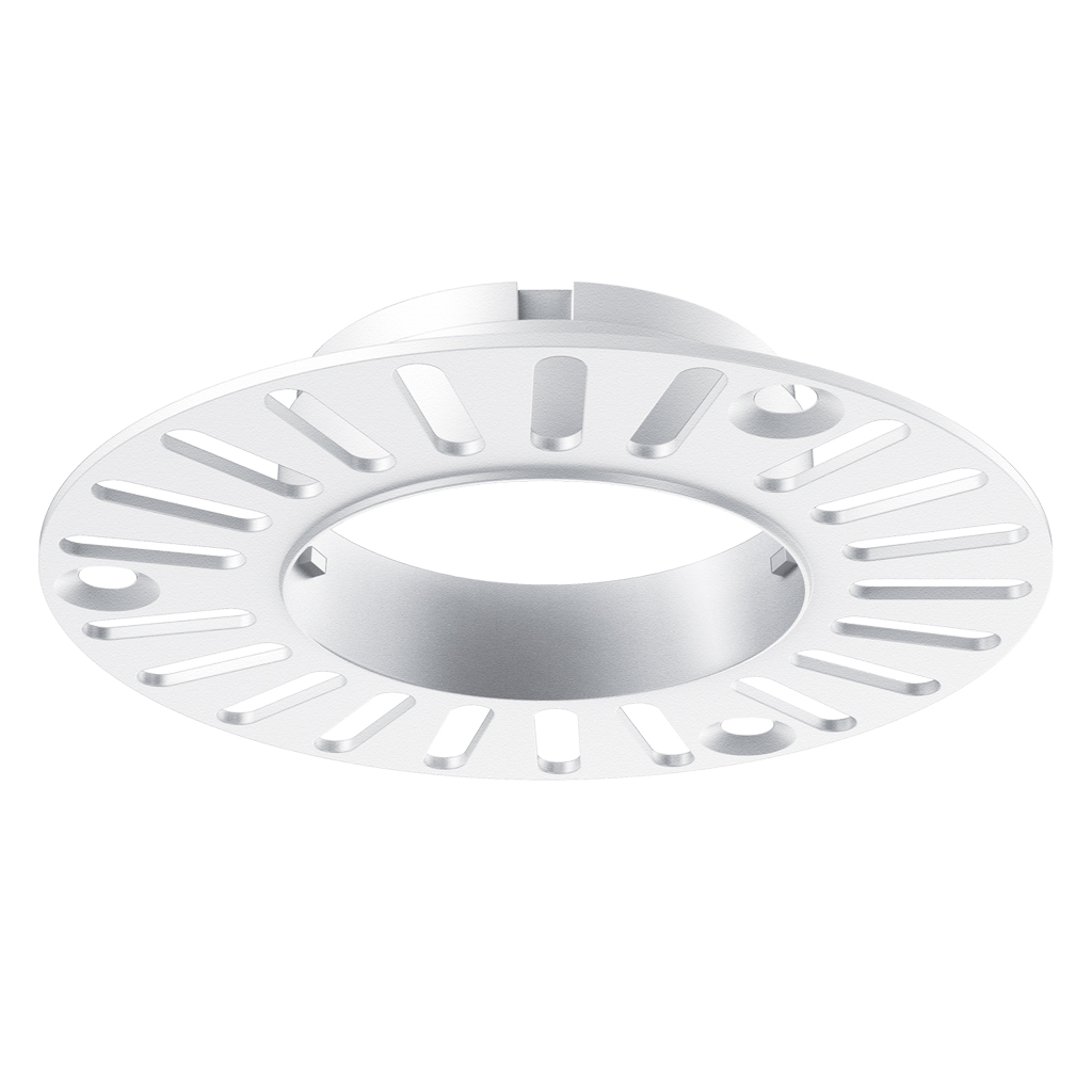 Trimless Μονό Πλαίσιο Tera Λευκό d6h1.4cm (για 6W Φωτιστικό) d2.4cm Eσωτερική Oπή για τροφοδοτικό
