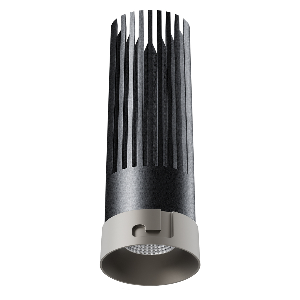 Χωνευτό Tera Gun Metal (Electroplated) 10W 3000K 36° CRI>90 250mA 36V  d3*h9cm Bridgelux 5έτη εγγύησ