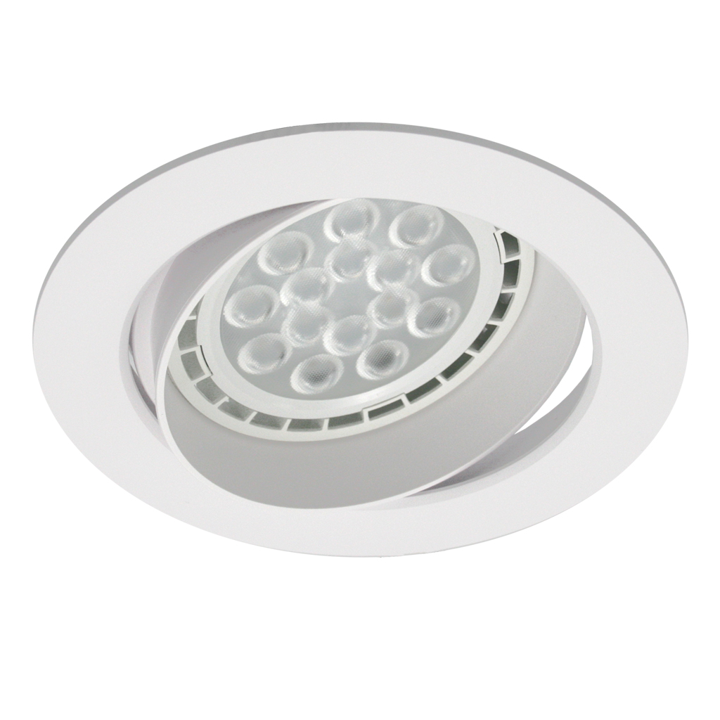 Χωνευτό Κινητό Φωτιστικό Syra Λευκό Gu10 QR-111 15W Pc d165h41mm Seaside Class Κοπή 135mm