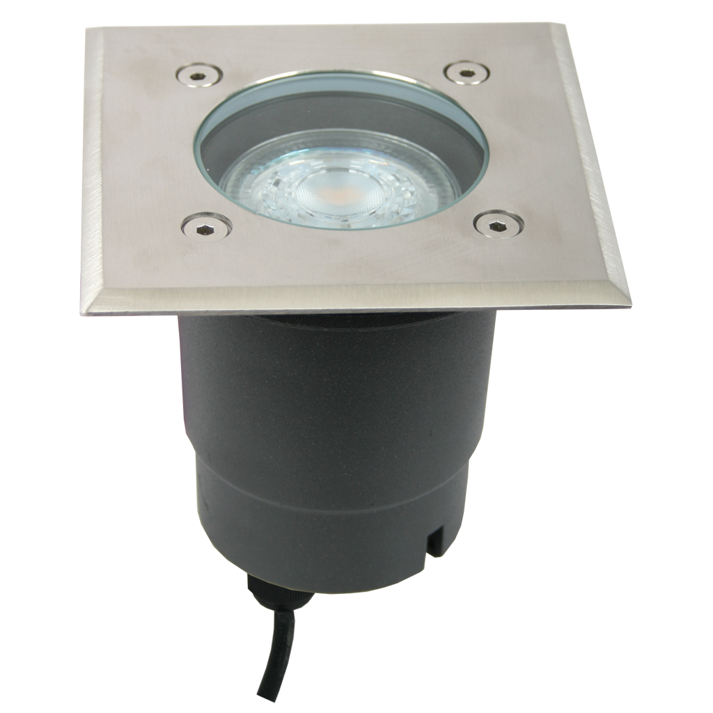 Χωνευτό Φωτιστικό Εδάφους Jet Gu10 IP67 ST304 Max 35W Με Πλαστικό Κουτί Εγκιβωτισμού