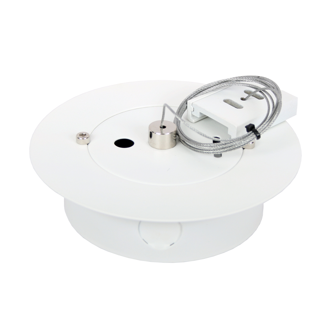 Ceiling Canopy With Wire & Suspension Bracket White