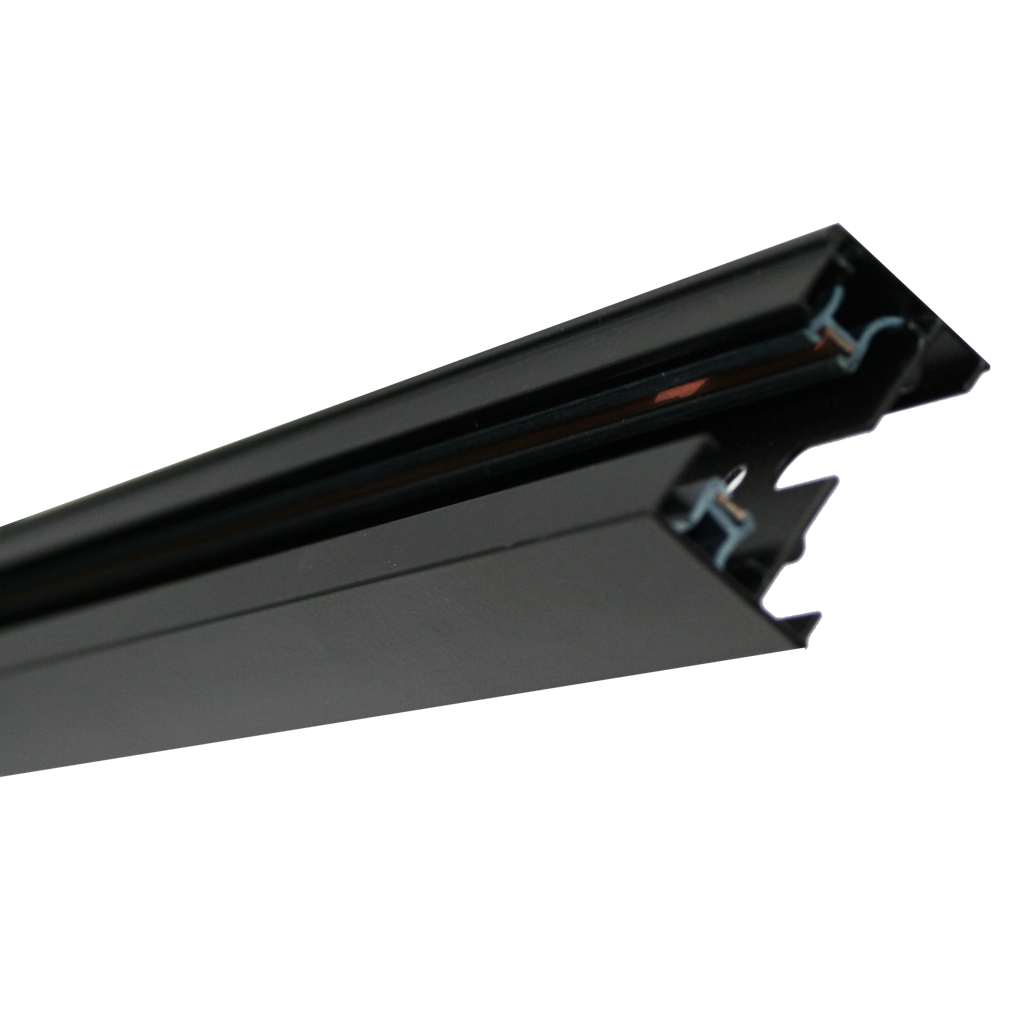 Μονοφασική Ράγα 2 Καλωδίων 1m Μαύρη 10A 230V