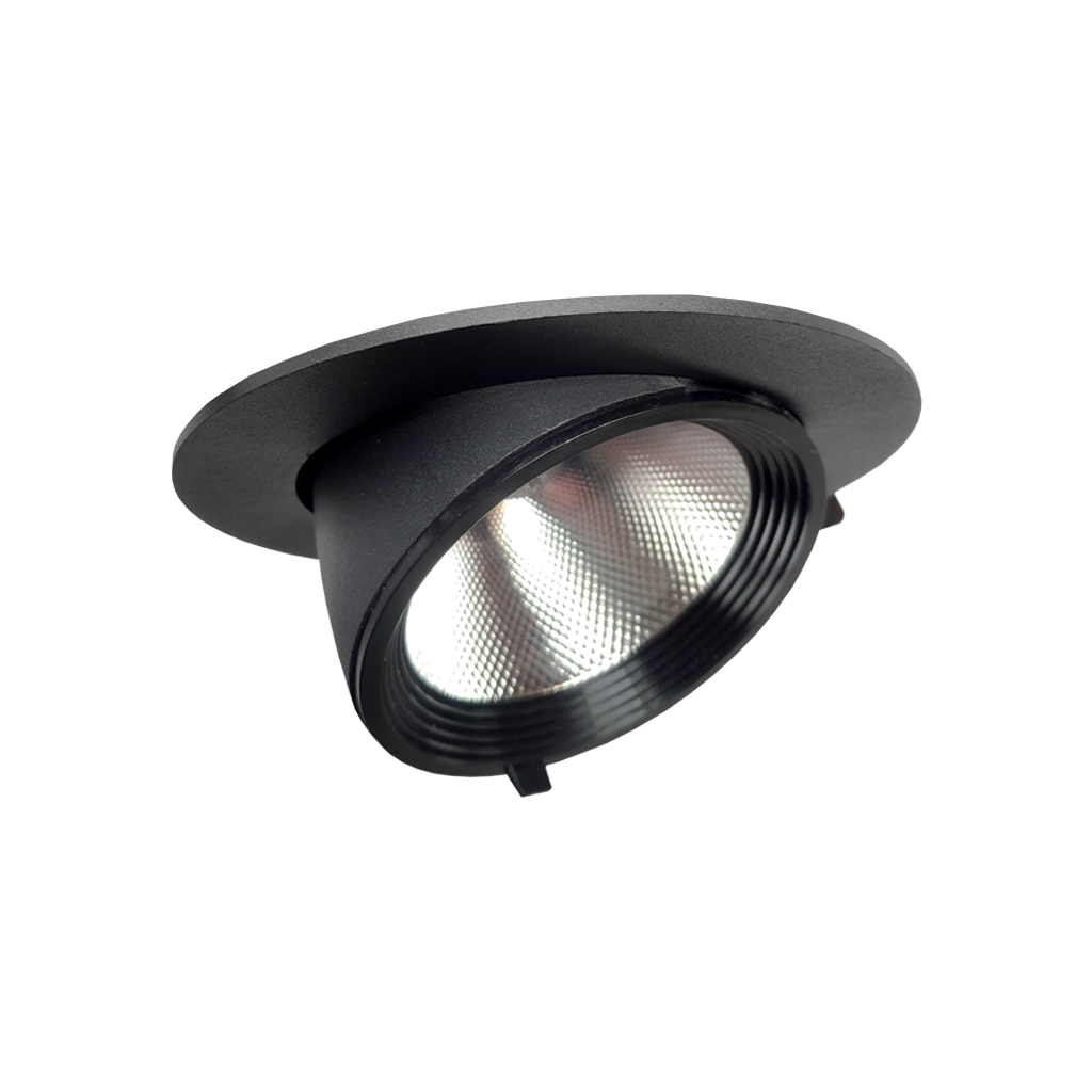 RECESSED FITTING ROMA 30W 3000K 36o BLACK 315-720 m A 33-35 Volt