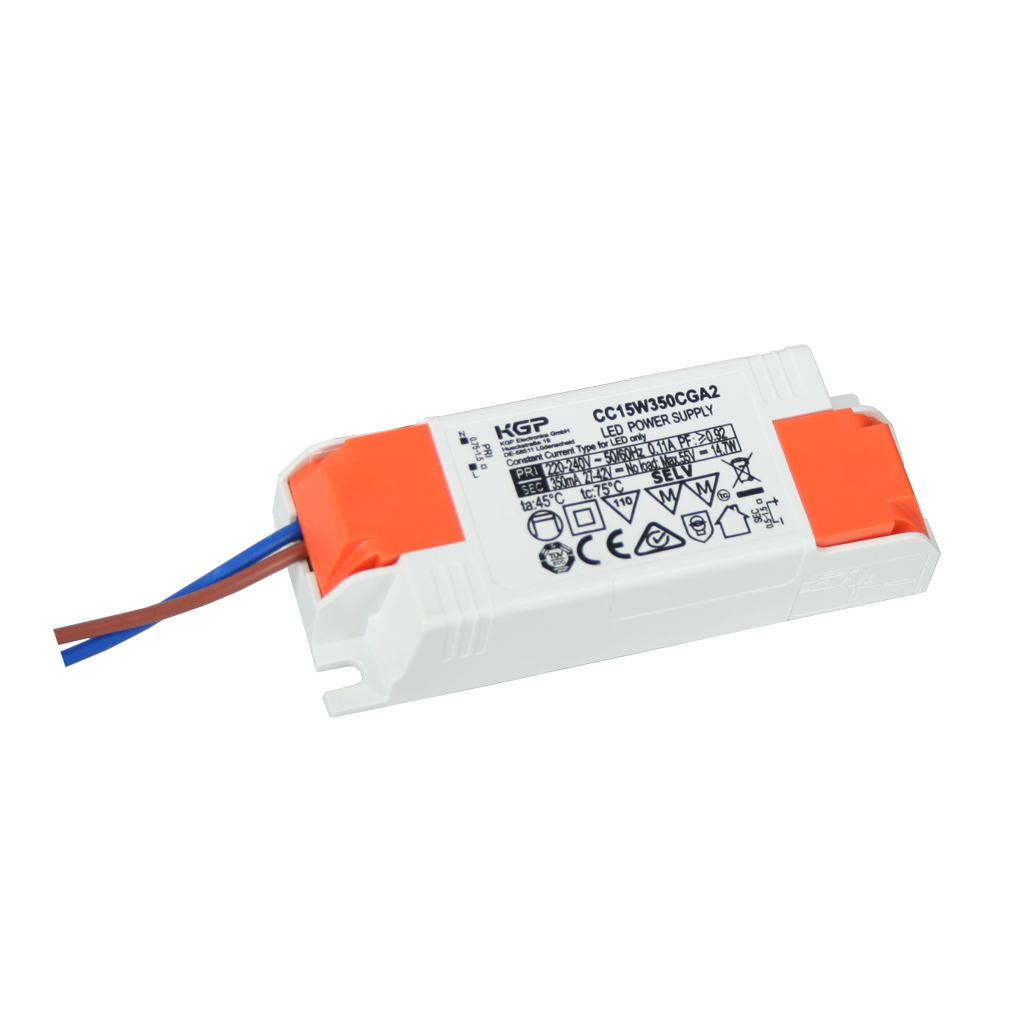 Driver 15W 350mA Out:27-42VDC In:220-240VAC KGP 5 Years Warranty