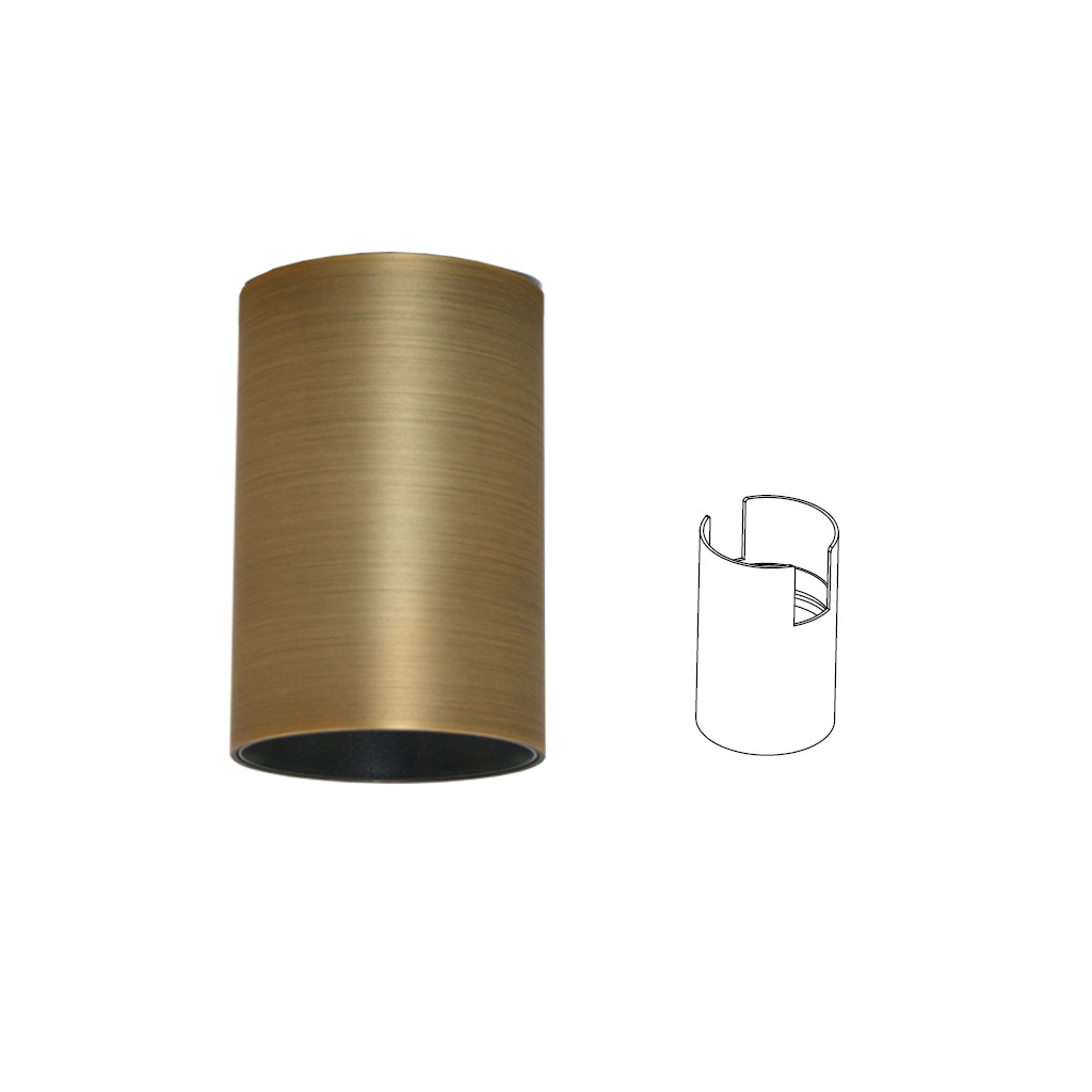 Tube Brushed Brass(Electroplated) Central For Pendant Fitting Mesh- With 2 Slots
