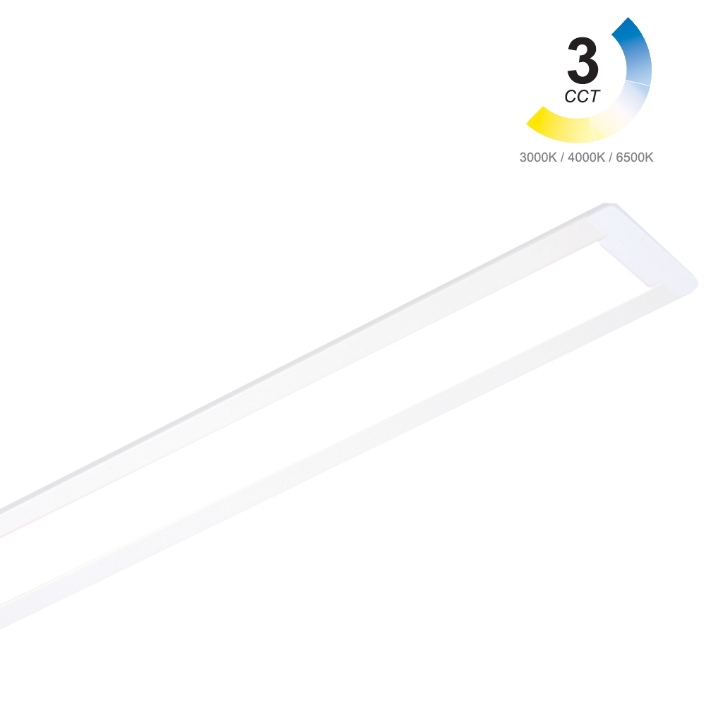 Χωνευτό Φωτιστικό Leon Λευκό 90*5*3cm 24W 3CCT 3000/4000/6500Κ 110°,5έτη,650mA,37V,Χωρίς Τροφοδοτικό