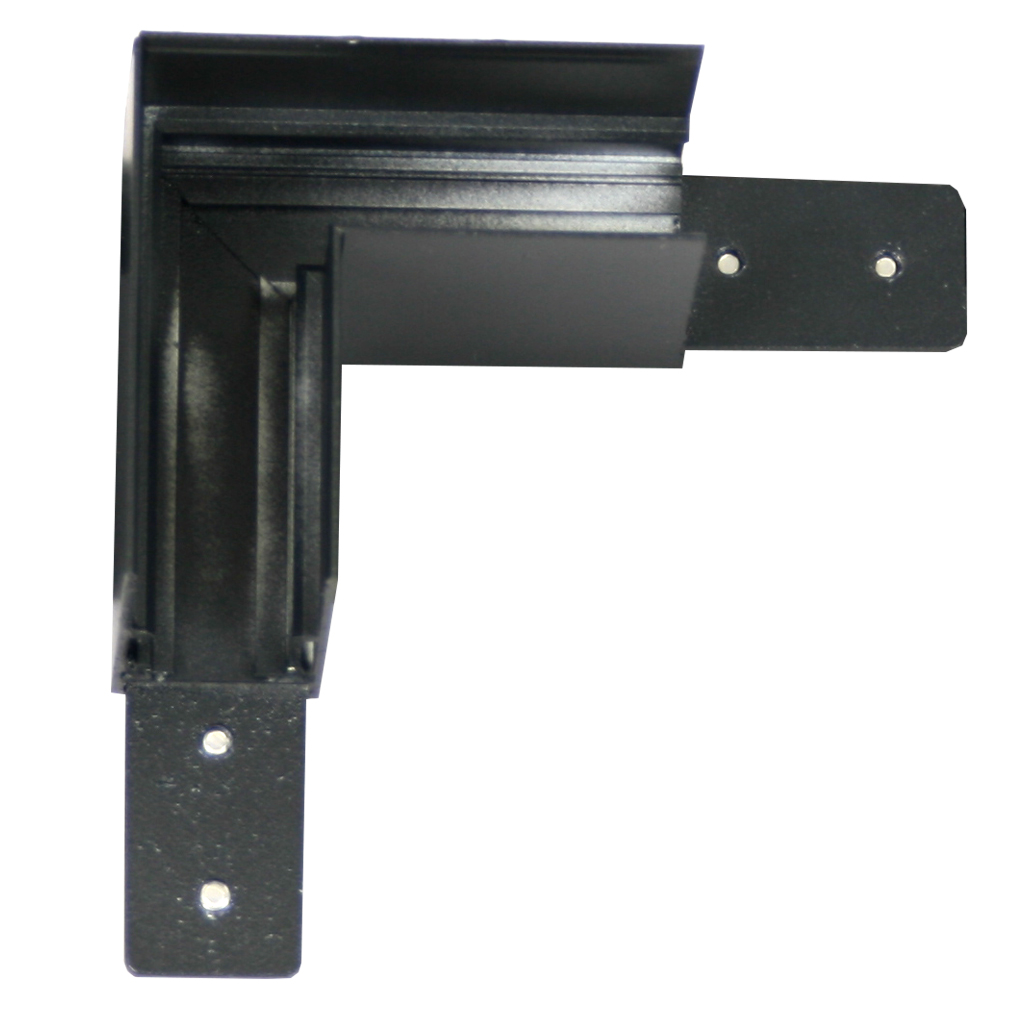 L Type Mechanical Connector Black For New Ceiling Track 71x71mm