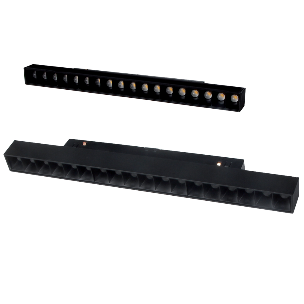 Γραμμικό φωτιστικό Flexa2 Μαύρο 18W 3000K Dali2 24° CRI>90 l32.8d2.2h4.3cm OsramChip,48V,3 έτη