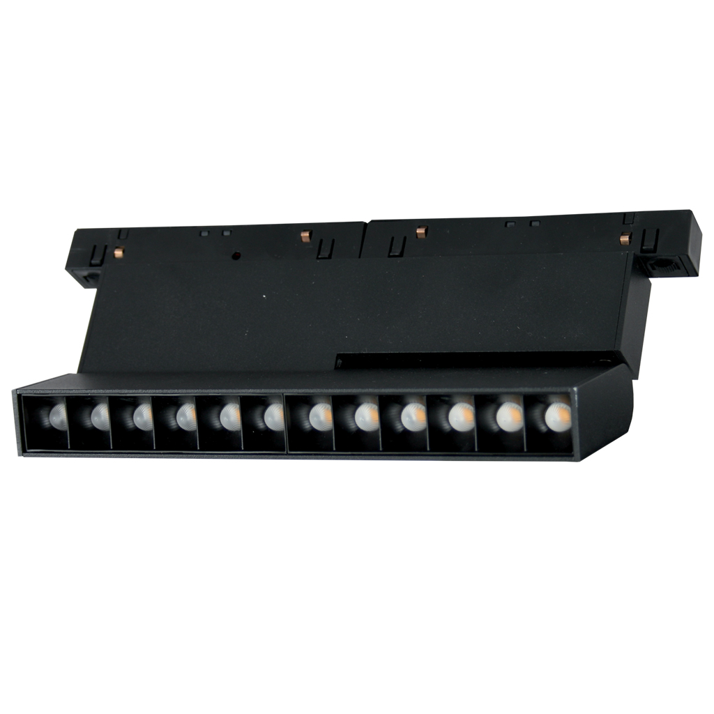 Kινητό Γραμμικό  Flexa4 Μαύρο12W 3000K  Dali2 24° CRI>90 l22d2.2h10.6cm OsramChip,48V,3 έτη