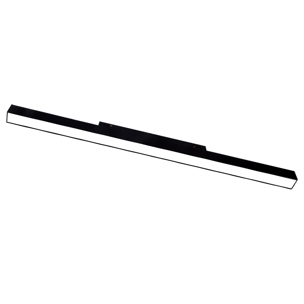 Γραμμικό φωτιστικό Flexa 1 Μαύρο 20W 4000K 120° CRI>90 (2 Groups) l60d2.2h2.5cm Osram Chip,48V,3 έτη