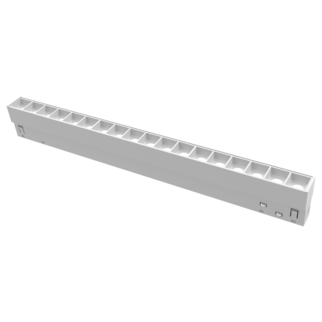 Γραμμικό Φωτιστικό Flexa2 Λευκό 18W CCT3 3000K-4000Κ-5000Κ 24° CRI>90(2 Groups) l32.8d2.2h4.3cm,48V,