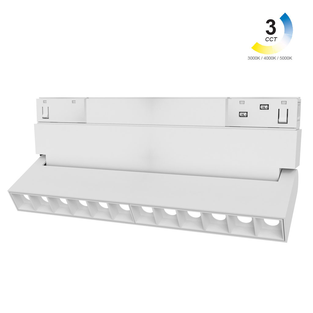 Kινητό Γραμμικό Φωτιστικό Flexa4 Λευκό 12W 3CCT 3000K-4000Κ-5000Κ 24° CRI>90  l22d2.2h10.6cm48V