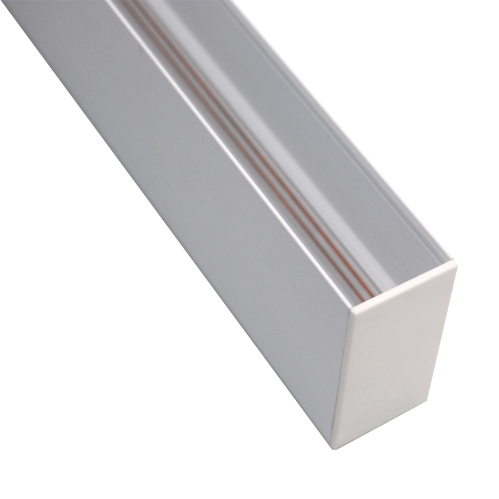 Μαγνητική Ράγα Οροφής 1m Λευκή 52.25x26.2mm Με Τάπες