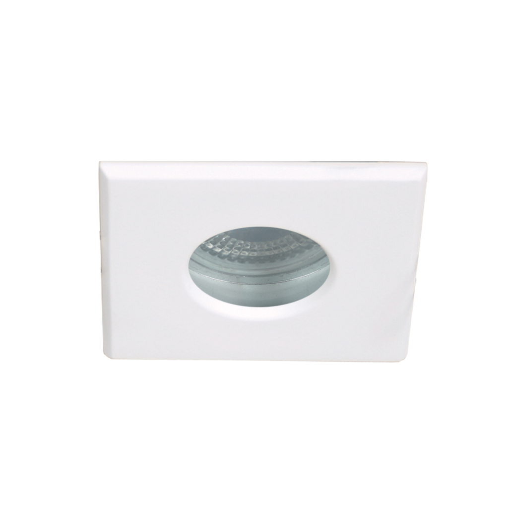 Recessed Downlight Dol-S Square White Mat(Sandy) GU10 IP65 With Clear Glass d8.4h5cm