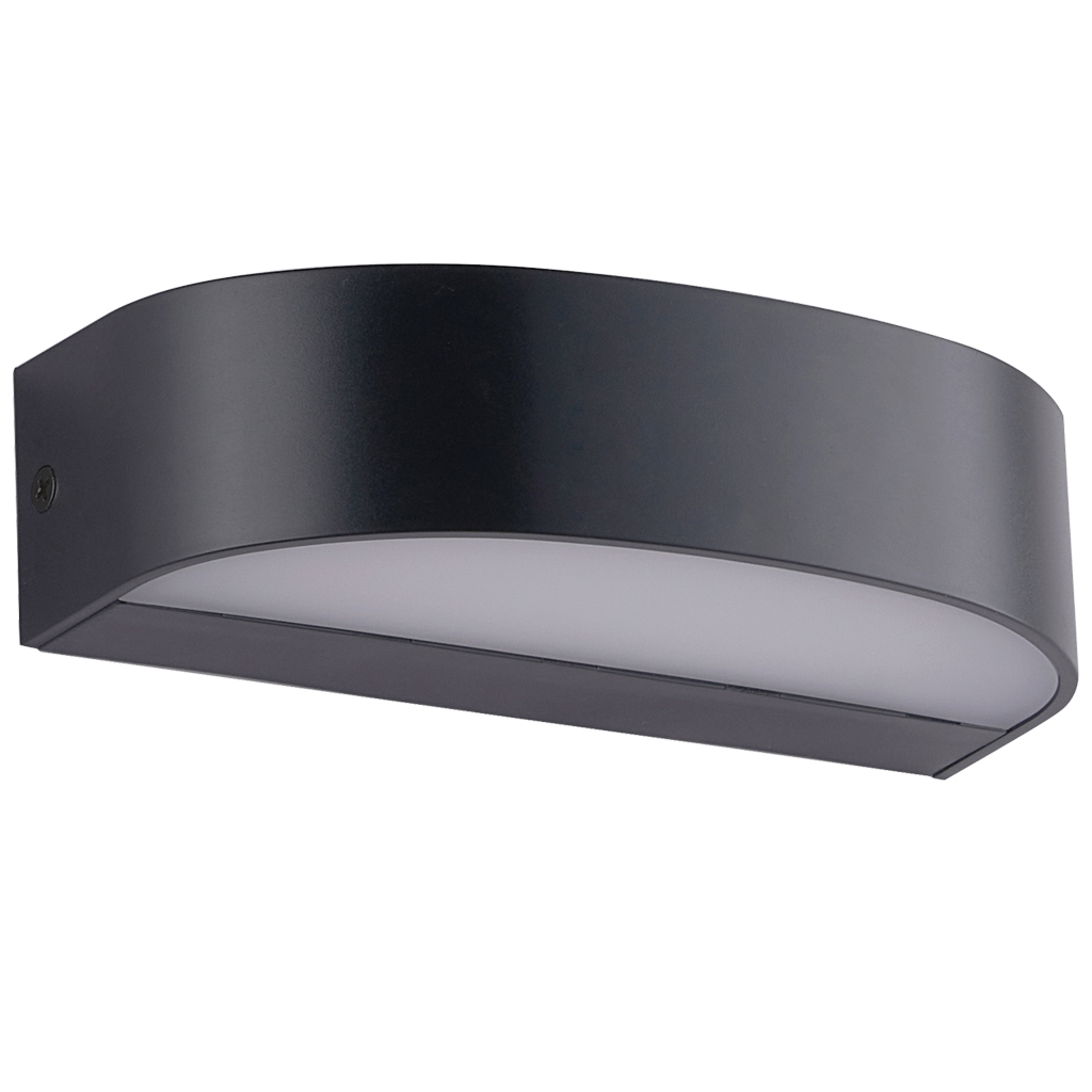Επίτοιχο Φωτιστικό Zip Ανθρακί Led 8W 3000K IP65 Seaside class-ABS/PC