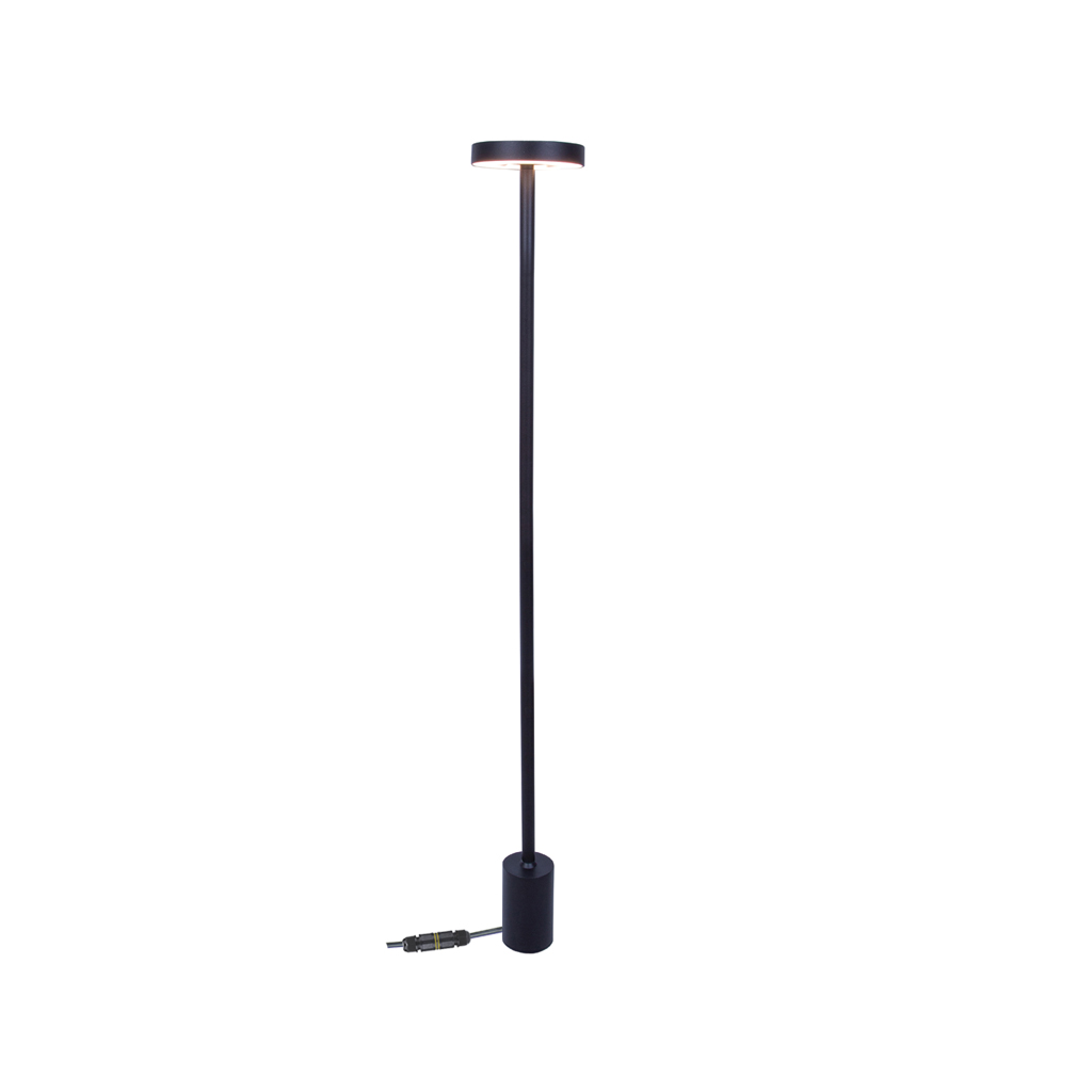 Φωτιστικό Nest Led 12W 3000K Μαύρο IP65  h70cm με καλώδιο 2m H05RN-F 3x1mm2 230V