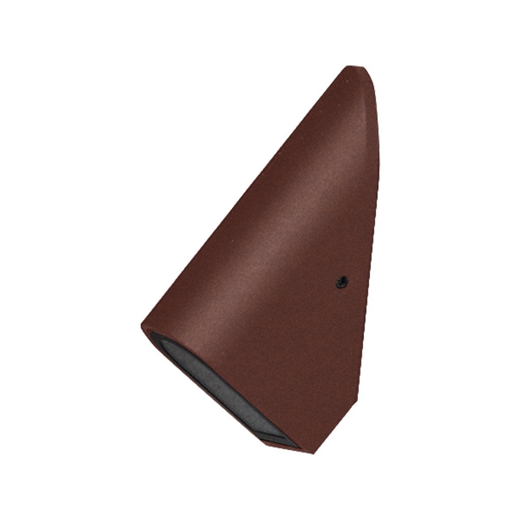 Επίτοιχο Φωτιστικό Piso Led 3W Corten 2700K IP65 Alu&Acr 230V l4w5.8h9.7cm Ασύμμετρη Δέσμη 3Yrs Warr
