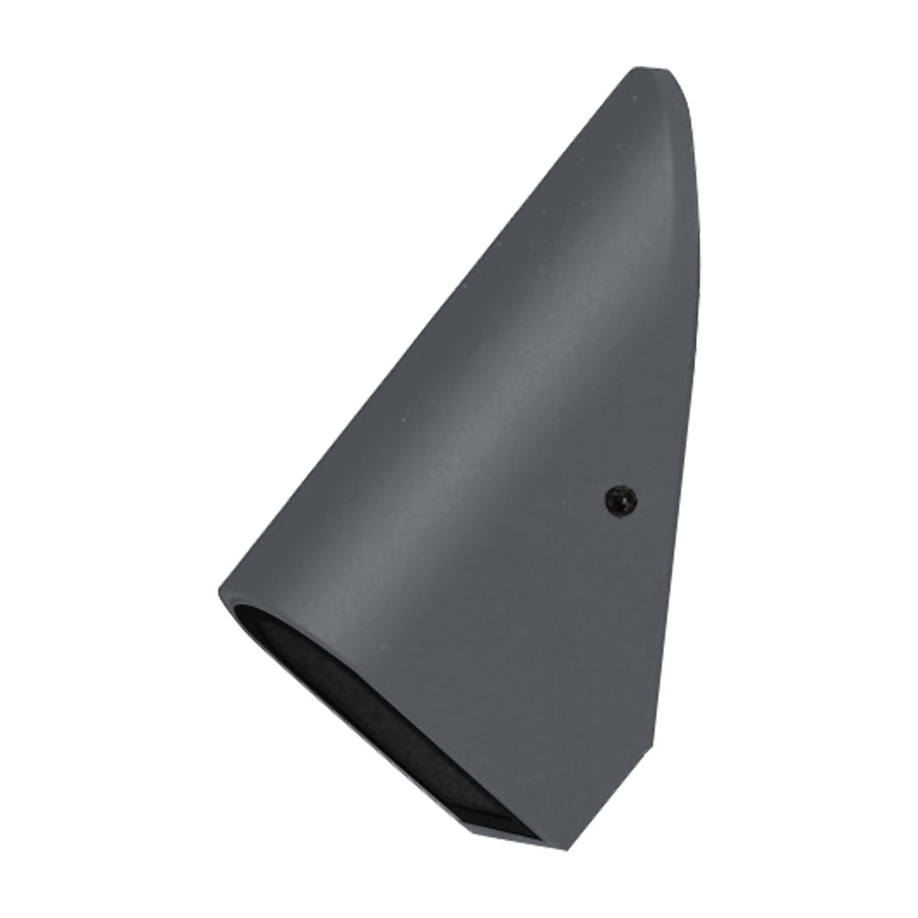 Επίτοιχο Φωτιστικό Piso Led 3W Ανθρακί 2700K IP65 Alu&Acr 230V l4w5.8h9.7cm Ασύμμετρη Δέσμη 3Yrs War