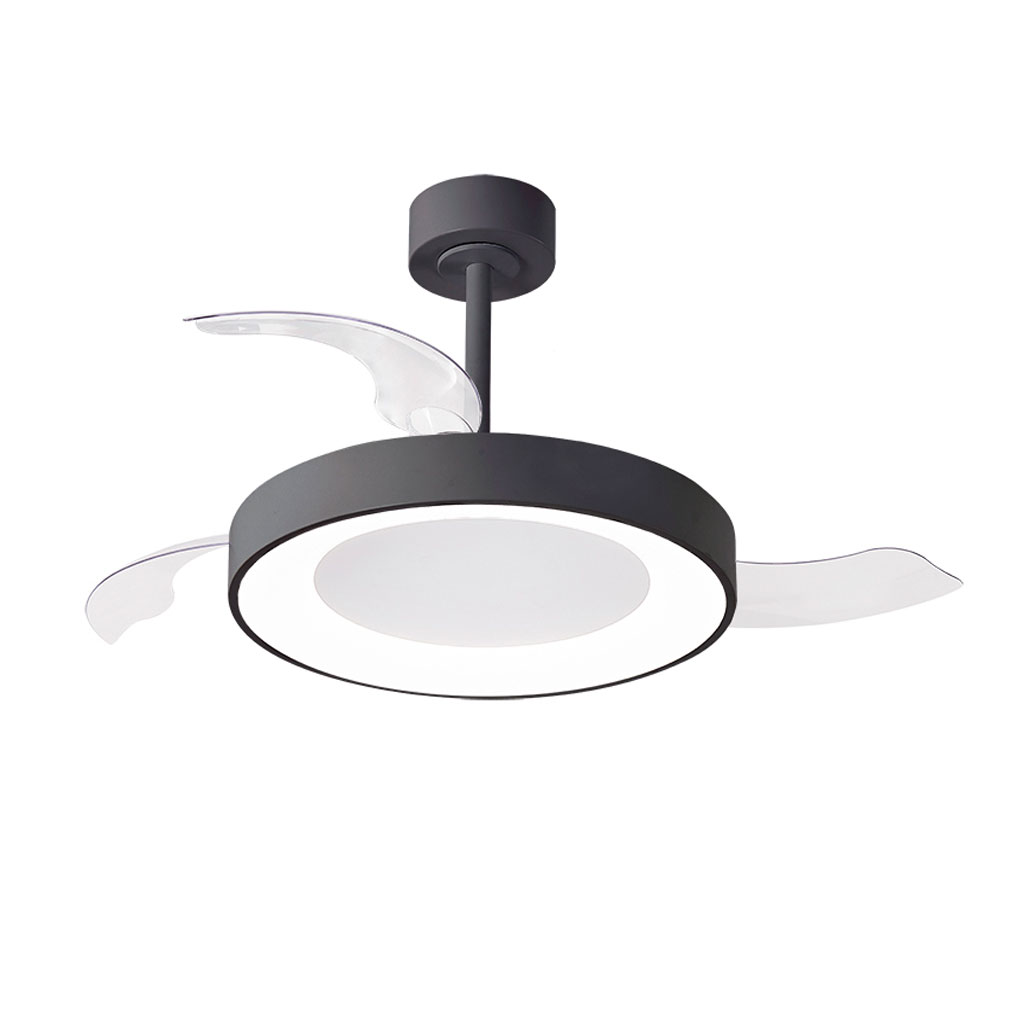 Ανεμιστήρας Οροφής Niseko Με Φωτισμό Led 50W Motor 30W Μαύρο,2700-4000-5000K,d106h42cm(9063)