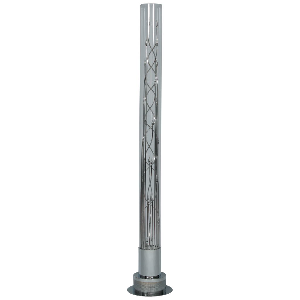 Φωτιστικό Δαπέδου TUBE 24xG4 (d.24-h.154cm) Νίκελ