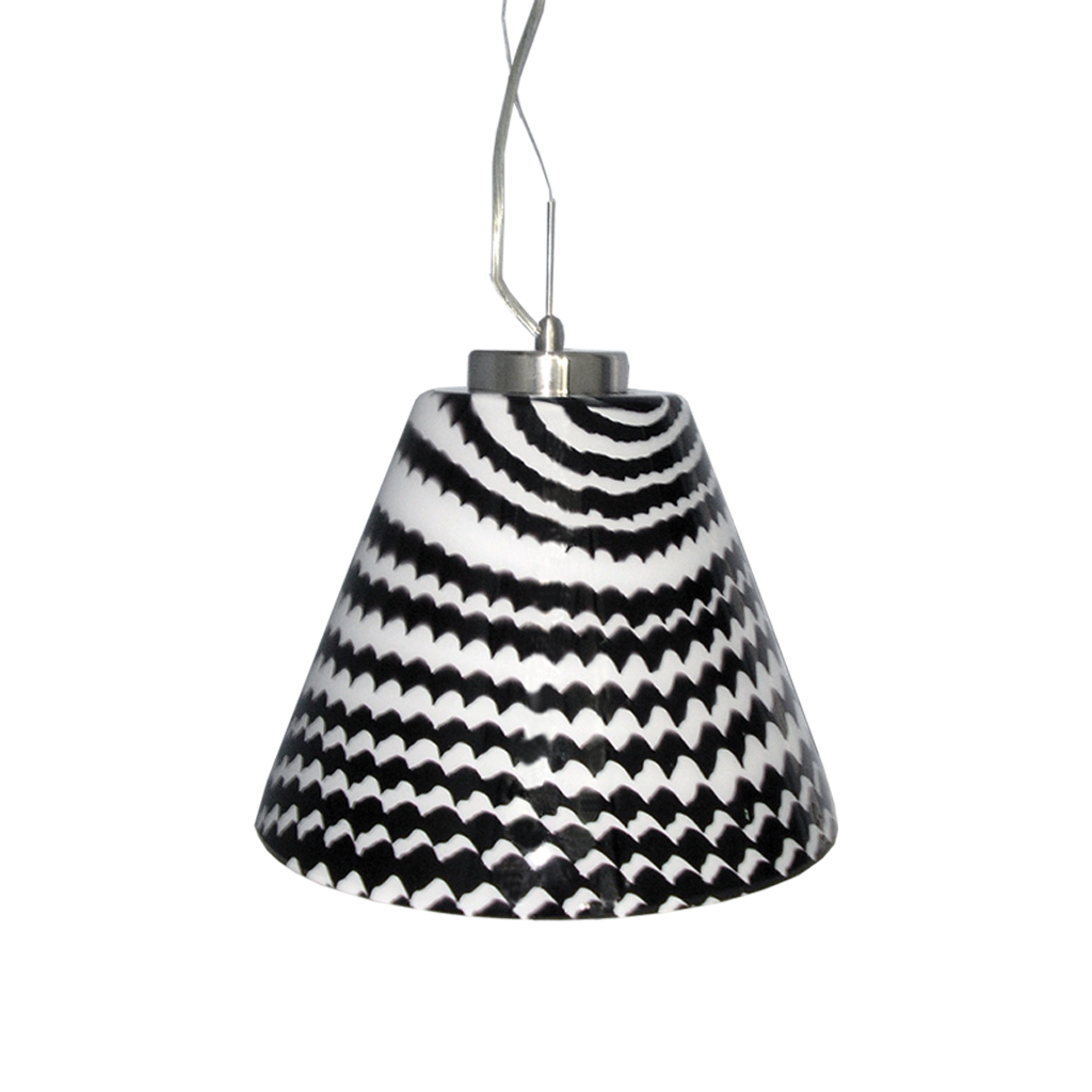 JX02-004 Zebra Μονόφωτο Φ34cm (Μαύρο με Λευκό)