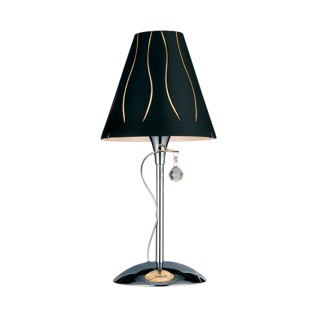 Επιτραπέζιο Φωτιστικό LUNA BLACK 1xE27 (d.20-h.52cm)