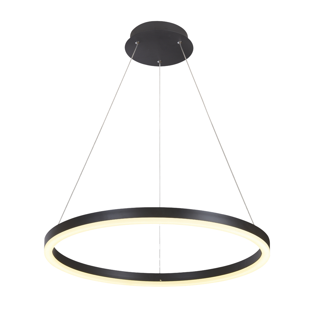 Κρεμαστό φωτιστικό ORING Μαύρο LED 30W 3000K Φ60cm