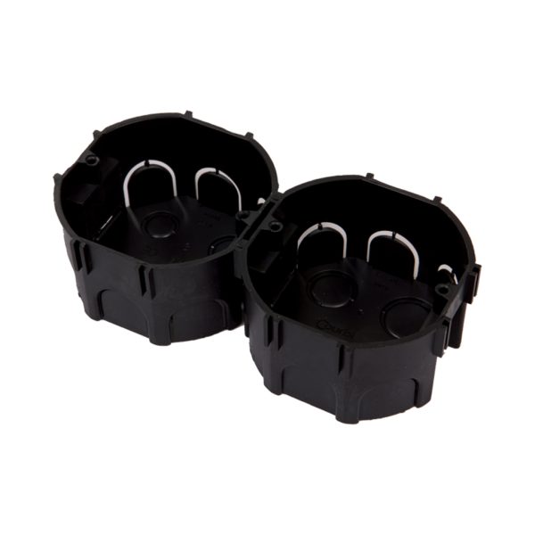 Κουτί Διακοπτών Συνδεόμενo Frame d7.5h4.1cm Μαύρο Πλαστικό 400V - Image 2