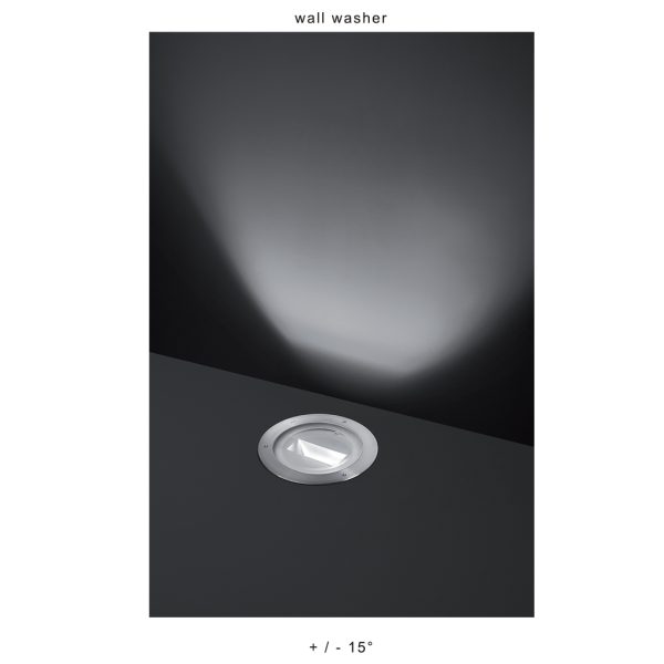 Χωνευτό Φωτιστικό Εδάφους Hydrofloor Medium Asymmetric Led Black 19W 4000K 230V IP67 Stainless Steel - Image 2