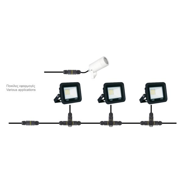 Στεγανός Σύνδεσμος Σταυρός 3x0.5-2.5mm2 IP68 24A M20 Πιστοποίηση ENEC Με Κλέμμα Ταχείας Σύνδεσης - Image 3