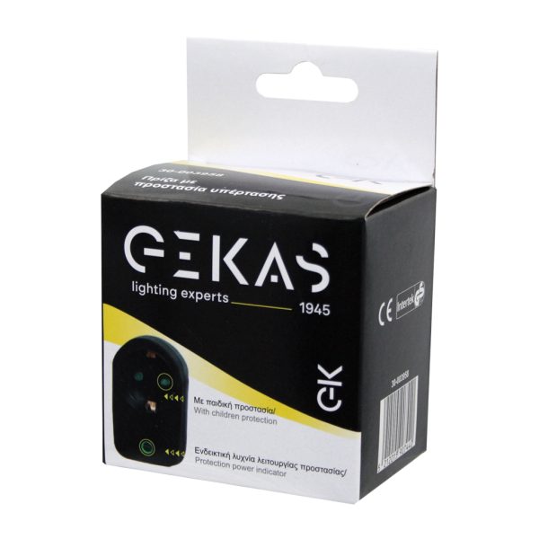Adaptor With Surge Protection,Black,Children Security,GK, Color Box With Hanger - Image 2