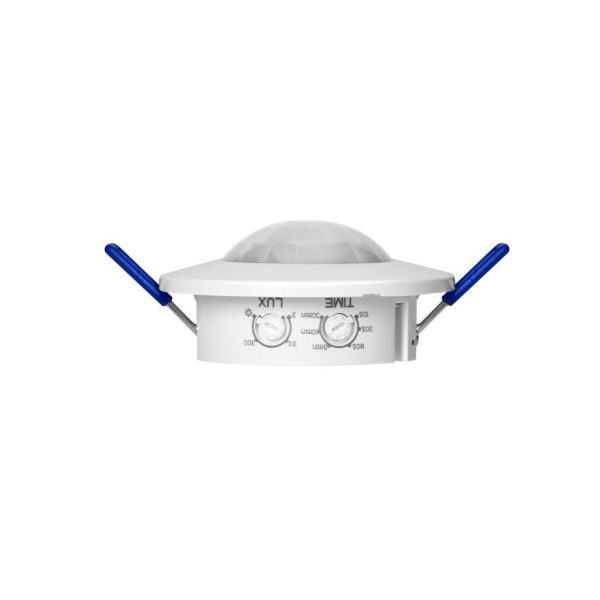 Ανιχνευτής Κίνησης Οροφής Λευκός Orno 360° IP20 600W Led Με Ρύθμιση Lux& Χρόνου,Max8m,d8h2.1cm - Image 5
