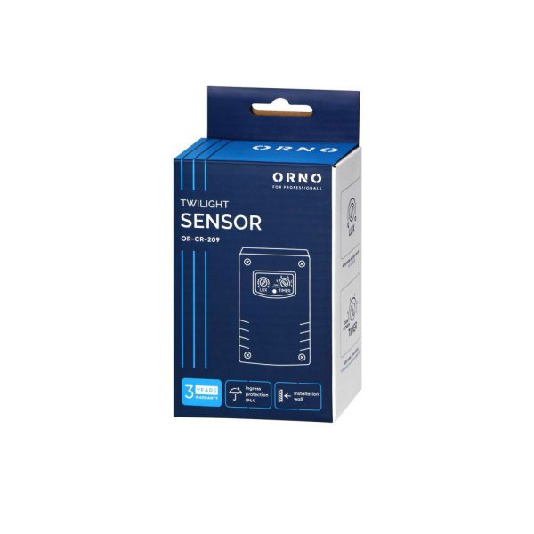 Wall Mounted Twilight Sensor Grey Orno 360° IP44 300W Led With Lux&Time Adjustment,w7d4h10.8cm - Image 2