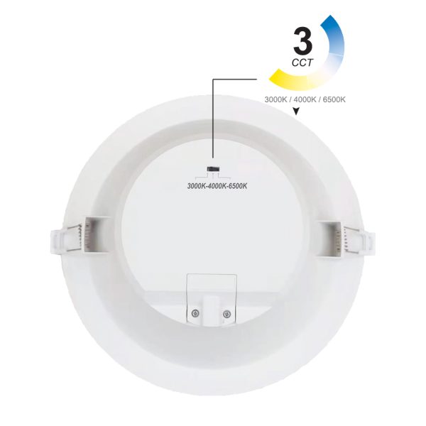 Χωνευτό Φωτιστικό Slash 3CCT Led 30W 3000/4000/6500K 90o IP44 White Reflector Band - Image 2