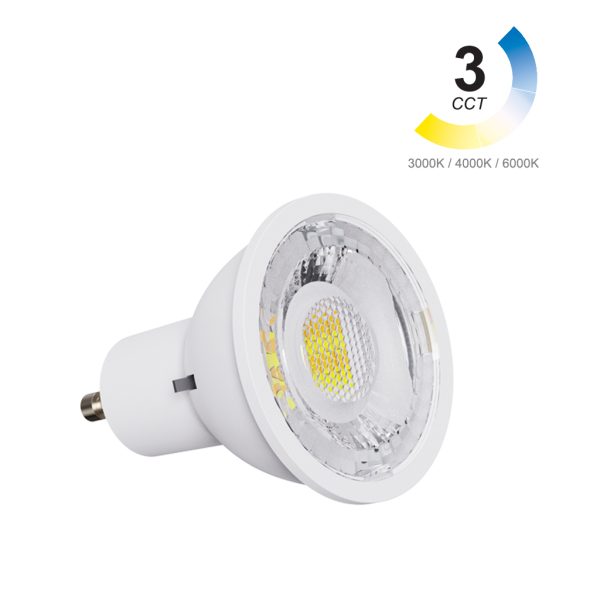 Λαμπτήρας Band Led GU10 7W Επιλογής 3CCT 3000/4000/6000Κ 60⁰  d5h6cm 220-240V - Image 2